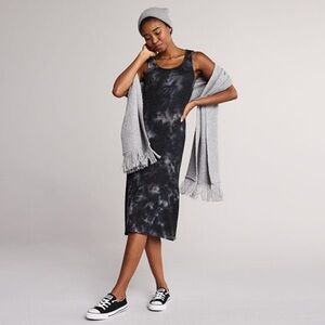 Yummy Sweater Co. Sleeveless Rib Knit Tie-Dye Print Dress Woman’s SZ Small